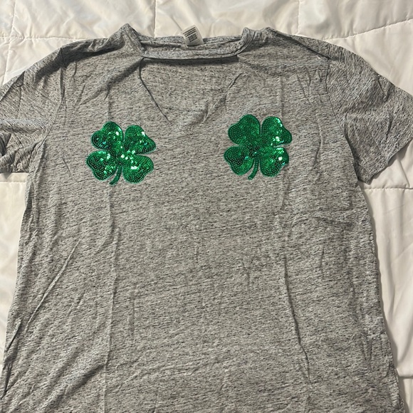 Pink by Victoria’s Secret sequin St. Patrick’s Day shirt - Picture 1 of 3